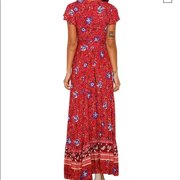 *Last One* Sexy Boho Wrap Maxi Dress - Picture 2 of 6